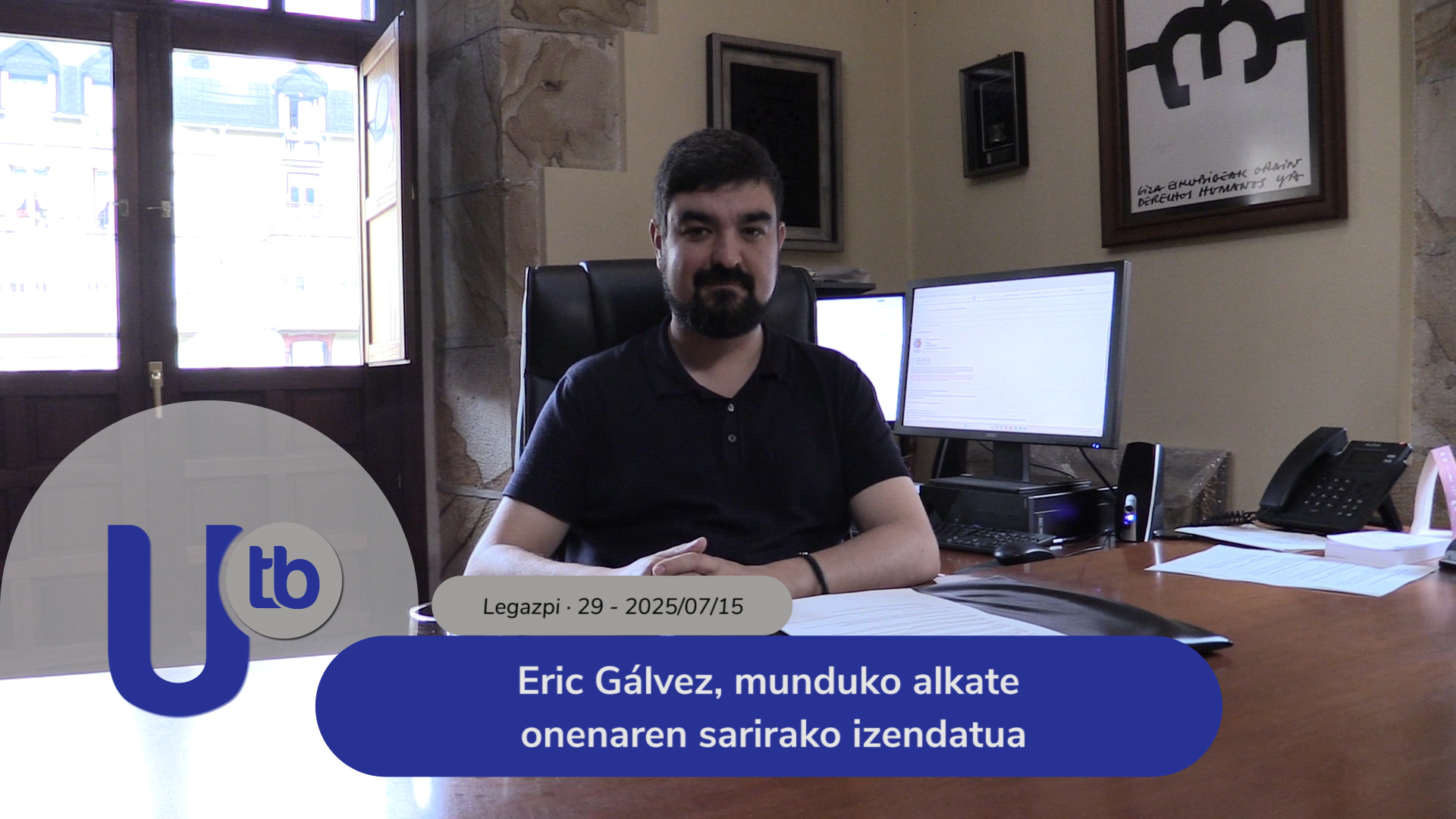 Eric Gálvez nominado a mejor alcalde del mundo / Eric Gálvez, munduko alkate onenaren sarirako izendatua