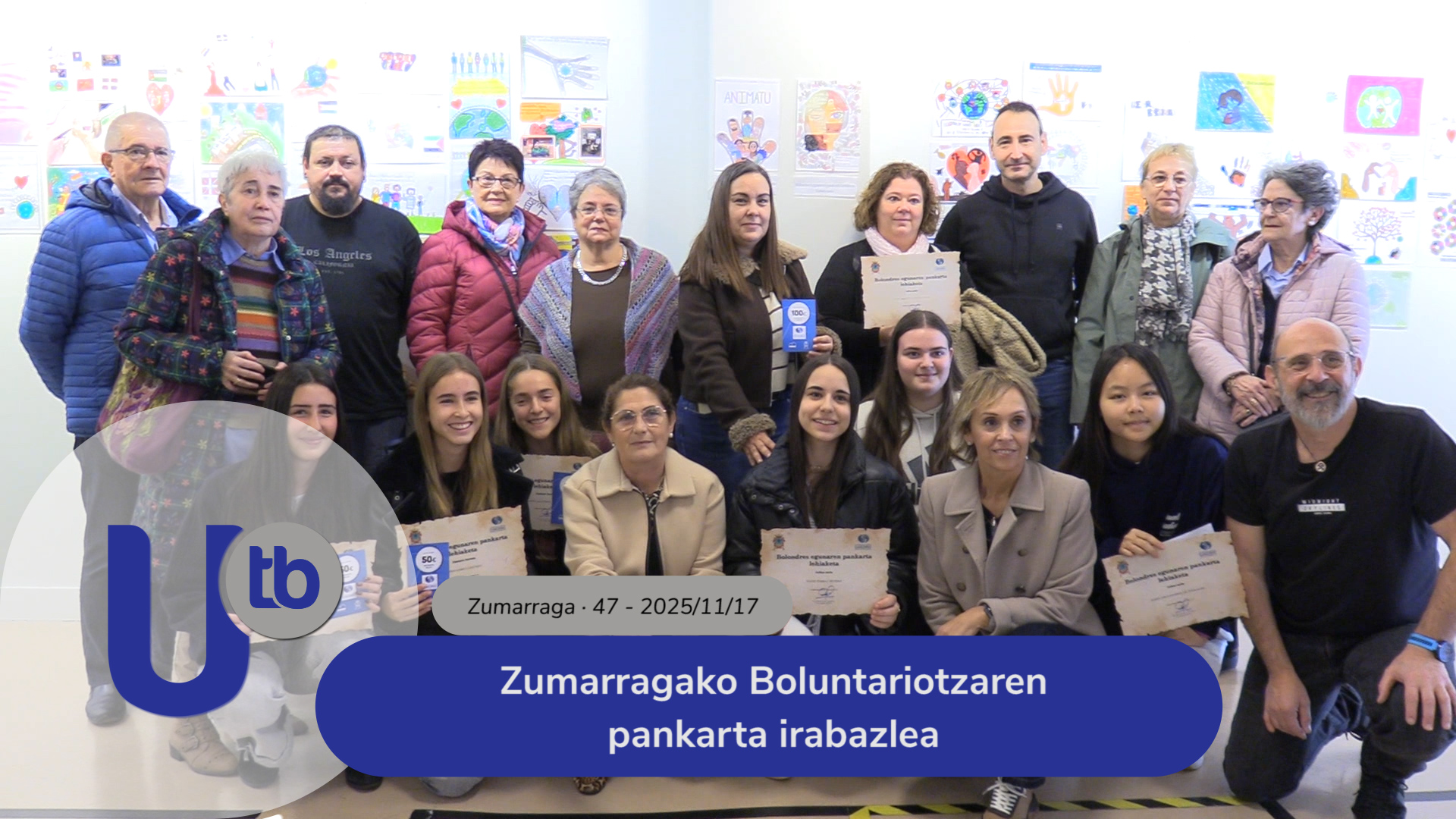 Pancarta ganadora del Voluntariado en Zumarraga / Zumarragako Boluntariotzaren pankarta irabazlea