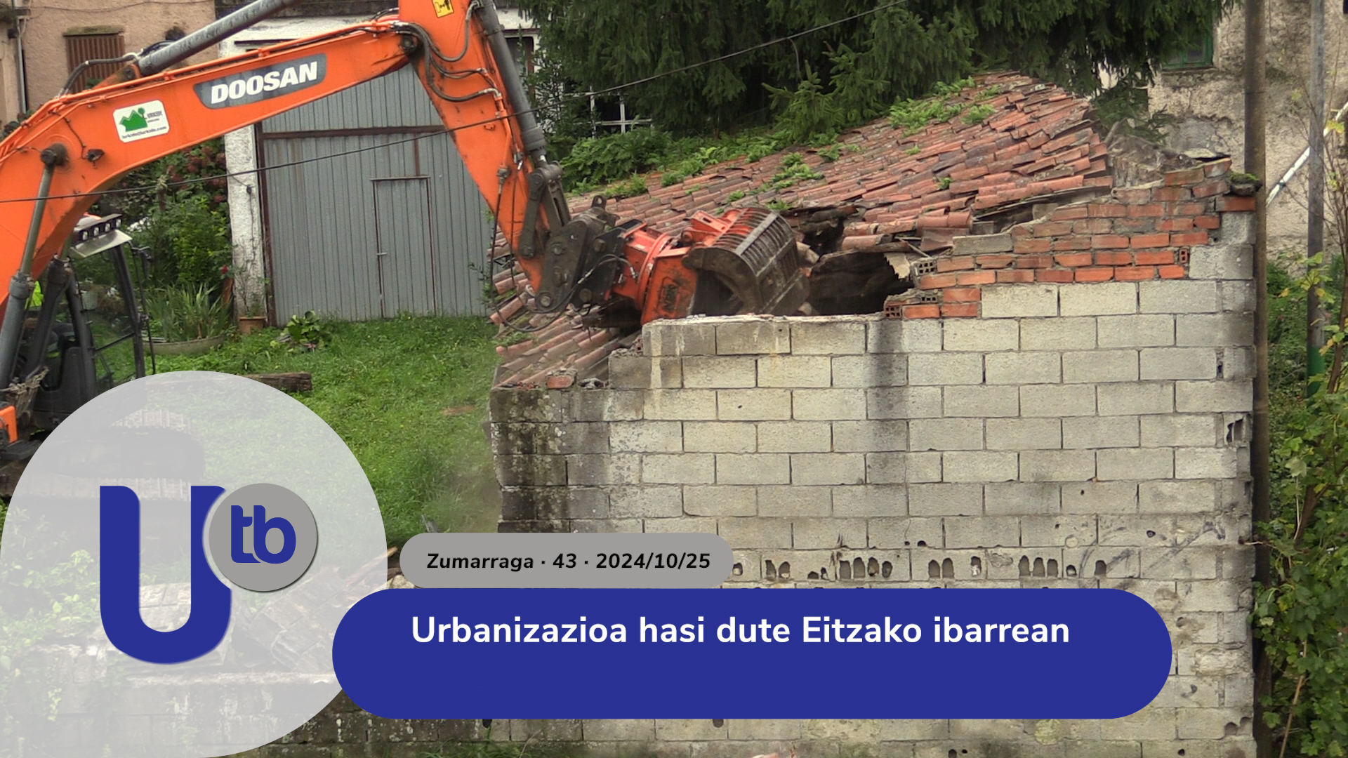 Comienzan la urbanización en la vaguada de Eitza / Urbanizazioa hasi dute Eitzako ibarrean