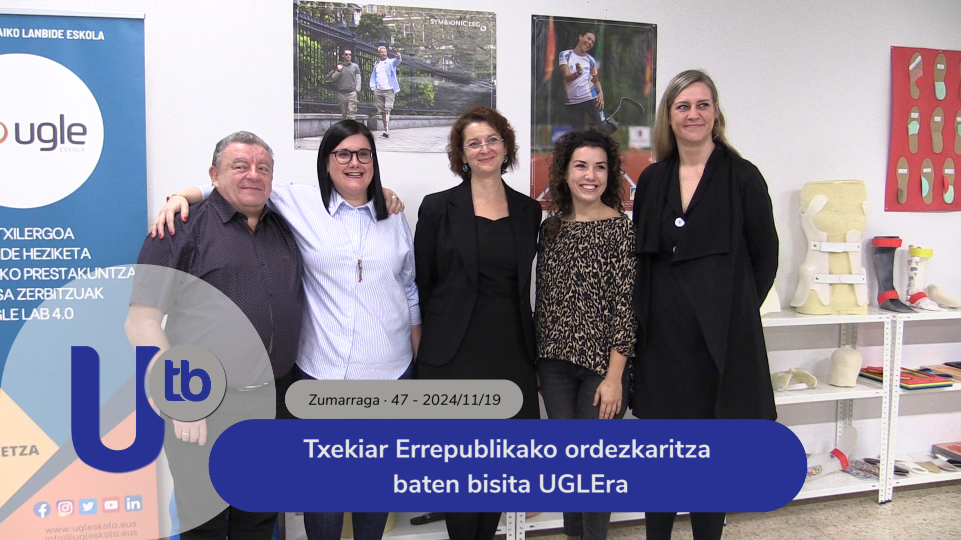 Visita de una delegación de la escuela profesional Checa a UGLE / Txekiar Errepublikako eskola profesional baten ordezkaritzaren bisita UGLEra