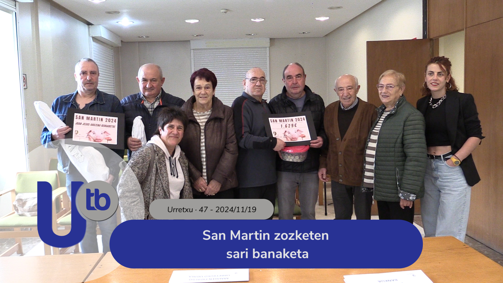 Entrega de premios de las rifas de San Martin / San Martin zozketen sari banaketa